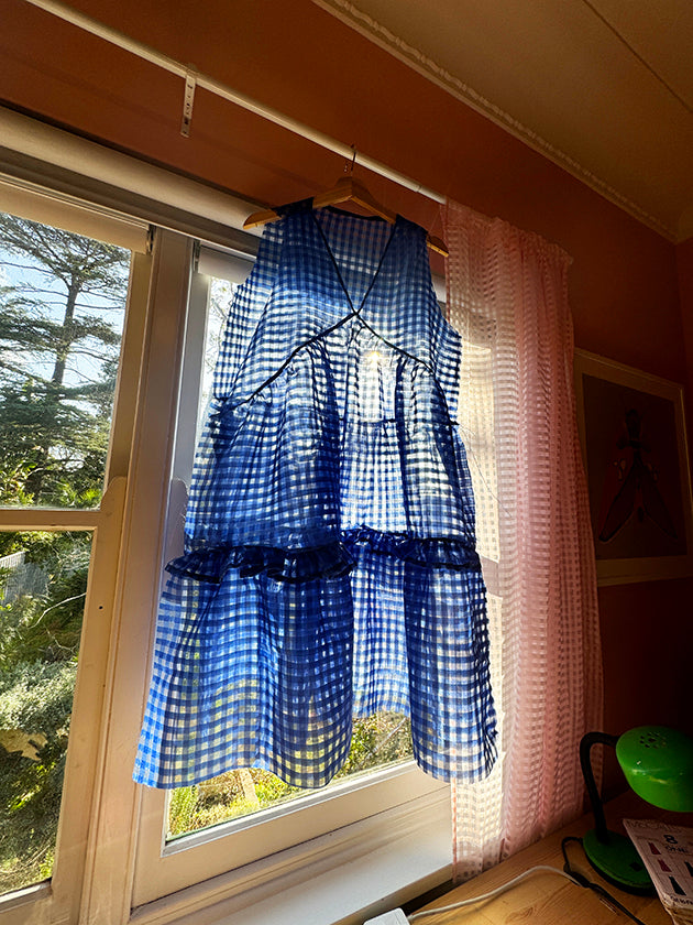 DIY Sheer Curtain Dress: How I Transformed IKEA Curtains into a Stunning Cobalt Blue Faye Dress