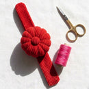 Corduroy Wrist Pin Cushion - Crimson Red