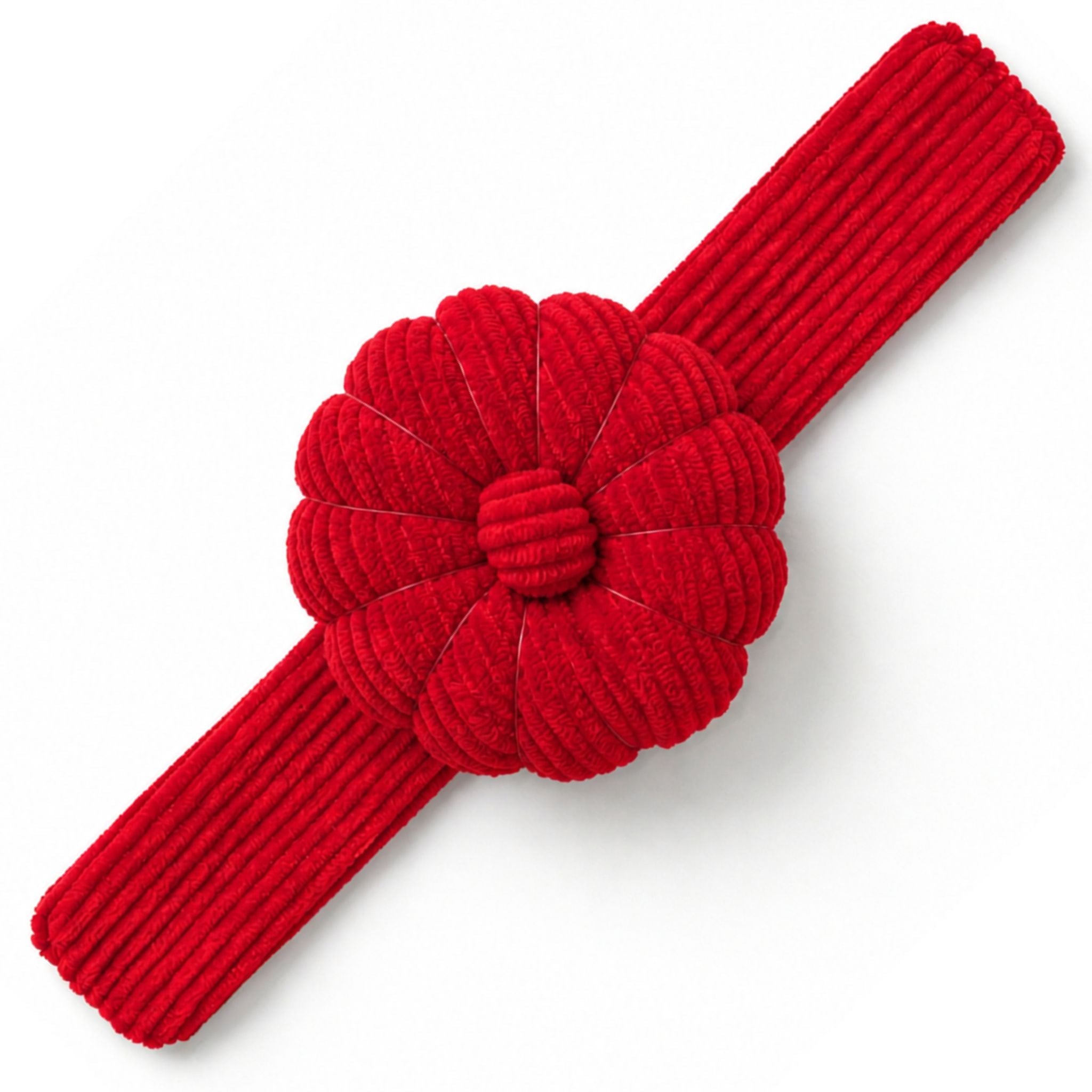 Corduroy Wrist Pin Cushion - Crimson Red