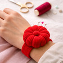 Corduroy Wrist Pin Cushion - Crimson Red