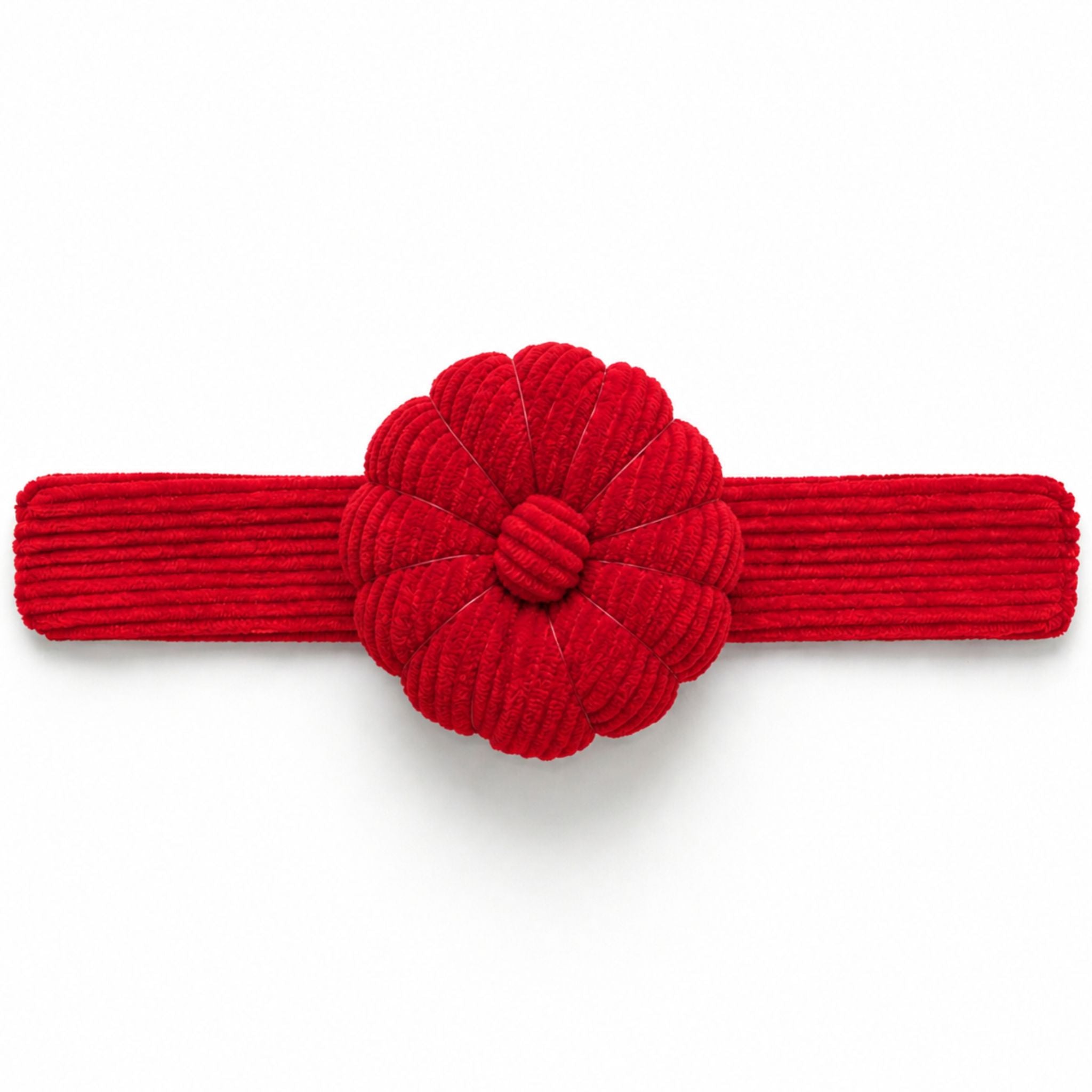 Corduroy Wrist Pin Cushion - Crimson Red