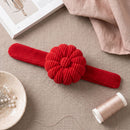 Corduroy Wrist Pin Cushion - Crimson Red