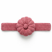 Dusty Rose Corduroy Pin Cushion horizontal on a white background