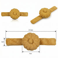 Sew Your Way Golden Butter Corduroy Pin Cushion Dimension image on white background