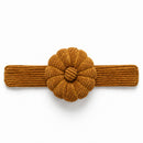 Honey Ochre corduroy pin cushion horizontal on a white background