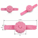 Peony Pink Corduroy Pin Cushion dimensions on white background