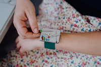 Teal Magnetic Pin Cushion Wristband - Small/Medium 24cm