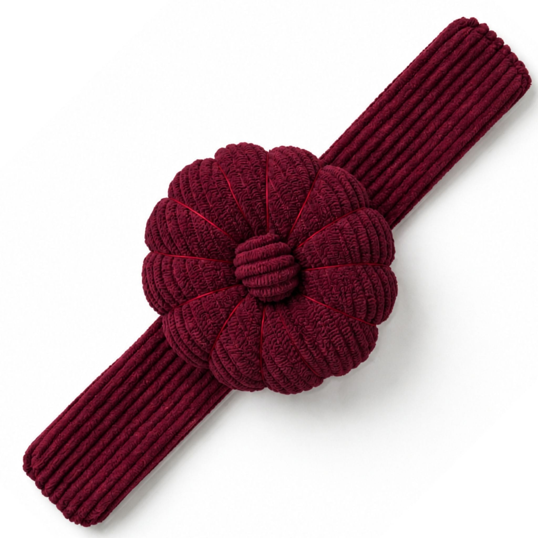 Corduroy Wrist Pin Cushion - Rich Burgundy
