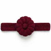 Rich Burgundy Corduroy Pin Cushion horizontal on a white background