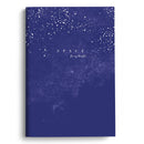 Saturnery Notebook, Saturn Series 1, Space For My Thoughts, dark purple cover with stars 