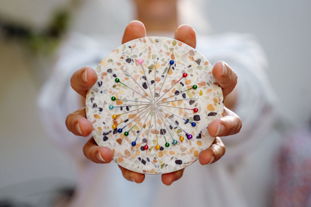 Magnetic Pin Dish/Pin Holder - Terrazzo Resin