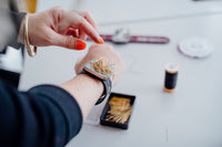 Black Magnetic Pin Cushion Wristband – Small/Medium 24cm