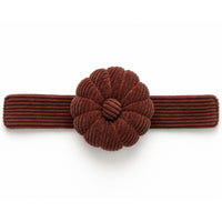 Spiced Cocoa Corduroy Pin Cushion horizontal on a white background