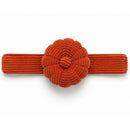 Terracotta Corduroy Pin Cushion horizontal on a white background
